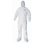 imagen de Kimberly-Clark Kleenguard A40 Blanco Mediano Laminado de película microporosa Overoles desechables para trabajo y uso general - 036000-44332