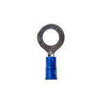 imagen de 3M Highland RV14-6Q Blue Butted Vinyl Plastic Butted Ring Terminal - 0.8 in Length - 0.25 in0.25 in Wide - 0.17 in Max Insulation Outside Diameter - 0.09 in Inside Diameter - #6 Stud - 60041