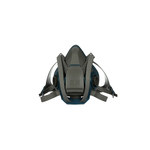 imagen de 3M 6500 Series Rugged Comfort Quick Latch 6502QL Gray/Teal Medium Nylon/Silicone Half Mask Facepiece Respirator - 051131-49490