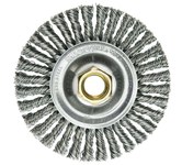 imagen de Weiler Roughneck Max 13138 Wheel Brush - 4 in Dia - Knotted - Stringer Bead Stainless Steel Bristle