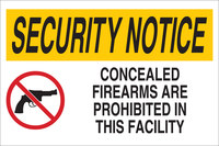 imagen de Brady B-959 Aluminio Rectángulo Cartel de control de armas Blanco/amarillo - Reflectante - 141797