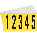 imagen de Brady 3460-# KIT Kit de etiquetas de números - 0 a 9 - Negro sobre amarillo - 1 3/4 pulg. x 5 pulg.