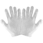 imagen de Global Glove Blanco Tejido de algodón/poliéster Tejido de algodón/poliéster Guante de inspección - L100PC