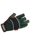 imagen de Occunomix 484W-012 Green/Black/Tan Large Synthetic Kevlar/Terry Cloth Cut-Resistant Gloves - Leather Palm & Fingers Coating - 484W-014