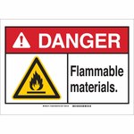 imagen de Brady B-120 Fibra de vidrio Rectángulo Cartel de material inflamable Blanco - 14 pulg. Ancho x 10 pulg. Altura - Retardante de llama - 145055