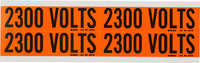 imagen de Brady 44234 Negro sobre naranja Rectángulo Paño de vinilo Marcador de conductos/voltaje - Ancho 4 1/8 pulg. - Altura 1 1/8 pulg. - B-498
