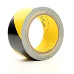 imagen de 3M 5702 Black / Yellow Marking Tape - Pattern/Text = Striped - 2 in Width x 36 yd Length - 5.4 mil Thick - 68827