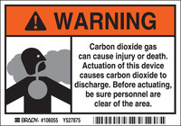imagen de Brady B-302 Polyester Rectangle White Chemical Warning Sign - 5 in Width x 3.5 in Height - Laminated - 106055