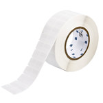 imagen de Brady THT-115-427-5 Transparente/Blanco Vinilo Rollo de etiquetas para impresora de transferencia térmica troquelado - Ancho 1 in - Altura 0.75 in - B-427