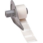 imagen de Brady M710 M7-19-642 Etiquetas autolaminadas autoextinguibles para cables y alambres - 1 pulg. x 1 pulg. - Fluoruro de polivinilo - Blanco, transparente - B-642