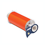 imagen de Brady 13403 Rollo de etiquetas para impresora - 7 pulg. x 33 pies - Naranja - B-584