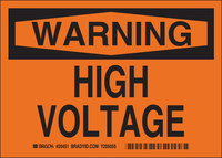 imagen de Brady B-946 Vinilo Rectángulo Cartel de seguridad eléctrica Naranja - 20 pulg. Ancho x 14 pulg. Altura - 20451