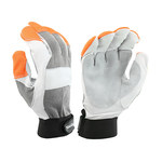imagen de West Chester 86565 Gray/Orange Small Grain Goatskin Leather Work Gloves - Wing Thumb - 86565/S