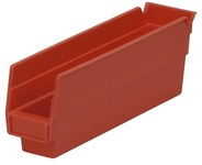 imagen de Akro-mils 54 cu in Rojo Polímero de grado industrial Estante Contenedor de almacenamiento - longitud 11 5/8 pulg. - Ancho 2 3/4 pulg. - Altura 4 pulg. - Compartimientos 1 - 30110 RED