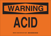 imagen de Brady B-555 Aluminio Rectángulo Señal de advertencia química Naranja - 10 pulg. Ancho x 7 pulg. Altura - 126498