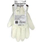 imagen de Global Glove 3200-LT Gray Large Grain Cowhide Leather Driver's Gloves - Keystone Thumb - 3200-LT/LG