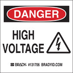 imagen de Brady B-302 Poliéster Rectángulo Cartel de seguridad eléctrica Blanco - 10 pulg. Ancho x 7 pulg. Altura - Laminado - 131706