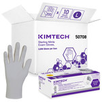 imagen de Kimtech Gray Large Powder Free Disposable Gloves - Medical Exam Grade - 9 in Length - Rough Finish - 3.5 mil Thick - 50708