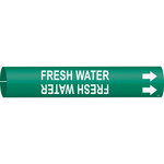 imagen de Bradysnap-On 4186-C Marcador de tubos - 2 1/2 pulg. to 3 7/8 pulg. - Plástico - Blanco sobre verde - B-915
