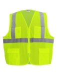 imagen de Global Glove FrogWear HV Chaleco de seguridad de alta visibilidad GLO-271-LG - tamaño Grande - Malla Poliéster - Amarillo/verde de alta visibilidad - ANSI clase 2, tipo R - glo-271 lg