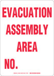imagen de Brady B-401 Poliesterino de alto impacto Rectángulo Cartel de evacuación de emergencia Blanco - 10 pulg. Ancho x 14 pulg. Altura - 103593
