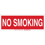 imagen de Brady B-302 Poliéster Rectángulo Letrero de no fumar Rojo - 14 pulg. Ancho x 5 pulg. Altura - Laminado - 88418