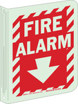 imagen de Brady Bradyglo B-347 Poliéster/poliestireno Rectángulo Cartel de alarma de incendios - 9 pulg. Ancho x 12 pulg. Altura - 94027