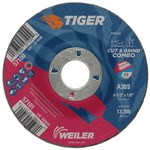 imagen de Weiler Tiger 2.0 Disco de corte y esmerilado 57101 - 4-1/2 pulg - Óxido de aluminio - 24 - R