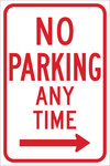 imagen de Brady B-959 Aluminio Rectángulo Cartel de información, restricción y permiso de estacionamiento Blanco - 12 pulg. Ancho x 18 pulg. Altura - 113305