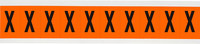 imagen de Brady 6560-X Etiqueta en forma de letra - X - Negro sobre naranja - 7/8 pulg. x 1 1/2 pulg. - B-946