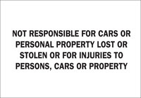 imagen de Brady B-555 Aluminio Rectángulo Cartel de seguridad de estacionamiento Blanco - 14 pulg. Ancho x 10 pulg. Altura - 43436