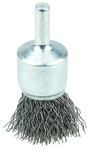 imagen de Weiler Stainless Steel Cup Brush - Unthreaded Stem Attachment - 3/4 in Diameter - 0.014 in Bristle Diameter - Cup Material: Standard - 10019