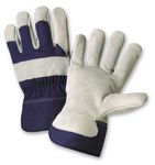 imagen de West Chester 550-A Blue Large Split Cowhide Leather Work Gloves - Wing Thumb - 10.5 in Length - 550-A/L
