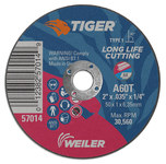 imagen de Weiler Tiger Rueda de corte 57014 - Tipo 1 (recto) - 2 pulg. - Óxido de aluminio - 60 - T
