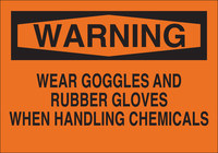 imagen de Brady B-302 Poliéster Rectángulo Señal de advertencia química Naranja - 10 pulg. Ancho x 7 pulg. Altura - Laminado - 84491