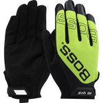imagen de PIP Boss 120-MV1230T Hi-Vis Yellow Small Synthetic Leather Mechanic's Gloves - 120-MV1230T/S