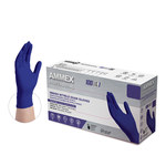 imagen de Ammex indigo XL Nitrilo Guantes desechables - Grado Examen médico - acabado Con textura - ammex ainpf48100 xl