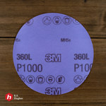 imagen de 3M Hookit Recubierto Óxido de aluminio Morada Disco de velcro - Óxido de aluminio - 5 pulg. - P1000 - Súper fino - 55723