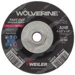 imagen de Weiler Wolverine Rueda esmeriladora de superficie 56454 - 4-1/2 pulg - Óxido de aluminio - 24 - R