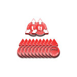 imagen de Brady Aluminio Círculo Cartel de sensibilización de seguridad Rojo - Autoadhesivo