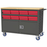 imagen de Akro-mils Carro de estante con persianas MA4824CLD3RED - 800 lb capacidad - Carbón - Acero - MA4824CLD3 RED