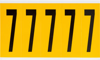 imagen de Brady 1560-7 Etiqueta de número - 7 - Negro sobre amarillo - 1 3/4 pulg. x 5 pulg. - B-946