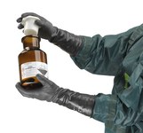 imagen de Ansell Chemtek 38-514 Black 10 Chemical-Resistant Gloves - 14 in Length - Rough Finish - 14 mil Thick - 189024