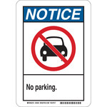 imagen de Brady B-555 Aluminio Rectángulo Cartel de información, restricción y permiso de estacionamiento Blanco - 10 pulg. Ancho x 14 pulg. Altura - 48974