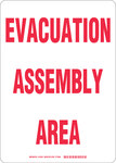 imagen de Brady B-401 Poliesterino de alto impacto Rectángulo Cartel de evacuación de emergencia Blanco - 10 pulg. Ancho x 14 pulg. Altura - 103591