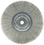 imagen de Weiler 01805 Wheel Brush - 8 in Dia - Crimped Stainless Steel Bristle