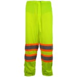 imagen de Global Glove Frogwear GLO-2P Pantalones de alta visibilidad GLO-2P/SM/MD - tamaño Pequeño/Mediano - Poliéster - Lima fluorescente - ANSI clase E - glo-2p s/m