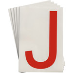 imagen de Brady Toughstripe 121747 Etiqueta en forma de letra - J - Rojo - 6 pulg. x 8 pulg. - B-514