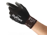 imagen de Ansell Hyflex 11-600 Black 5 Nylon General Purpose Gloves - Polyurethane Palm Only Coating - 103380
