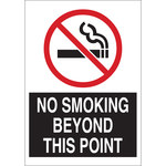 imagen de Brady B-946 Vinilo Rectángulo Letrero de no fumar - 7 pulg. Ancho x 10 pulg. Altura - 141927